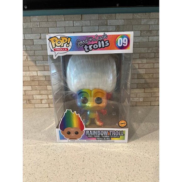 funko pop Jumbo Rainbow Troll 09 Goodluck Trolls Chase Limited Edition